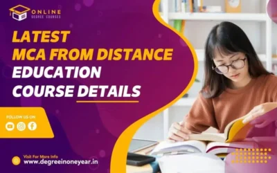 MCA from Distance Education Latest 2025 Course Details